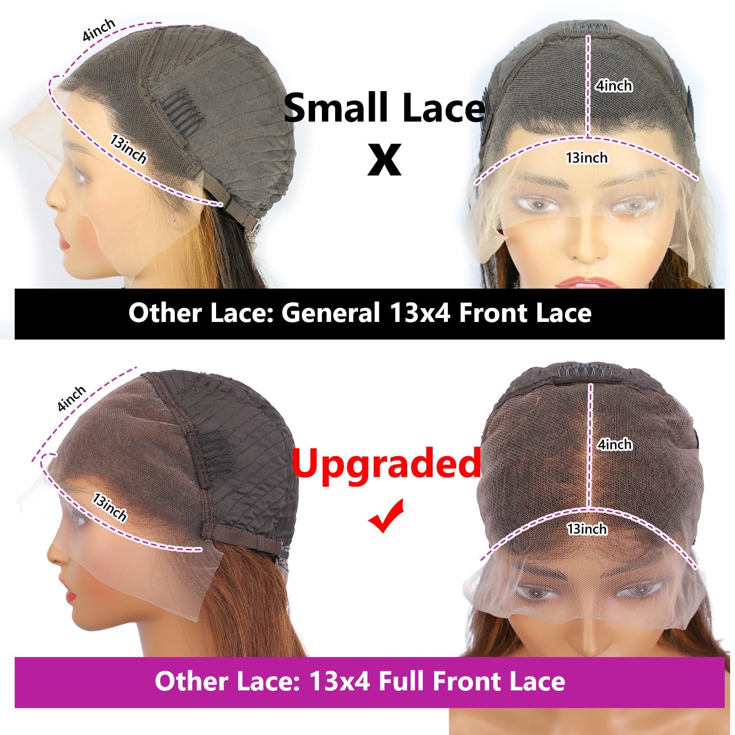 Bob Wig Human Hair Highlight Bob Lace Front Wigs Human Hair Ombre Bob Wigs for Women 4/27 13X4 Frontal Bob Wigs Human Hair Pre Plucked