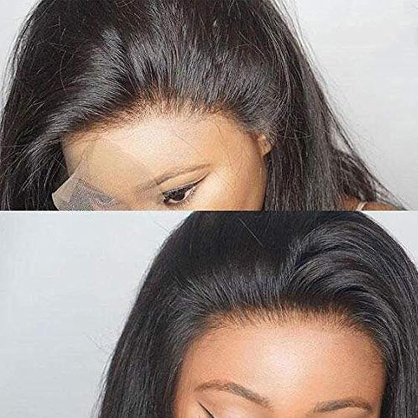 360 Lace Wigs for High Ponytail and Updo Human Hair Pre Plucked with Bay Hair 150% Density Unprocessed Brazilian Virgin Human Hair Wigs Natural Black Silk Straight Wig for Women, 18 Inch