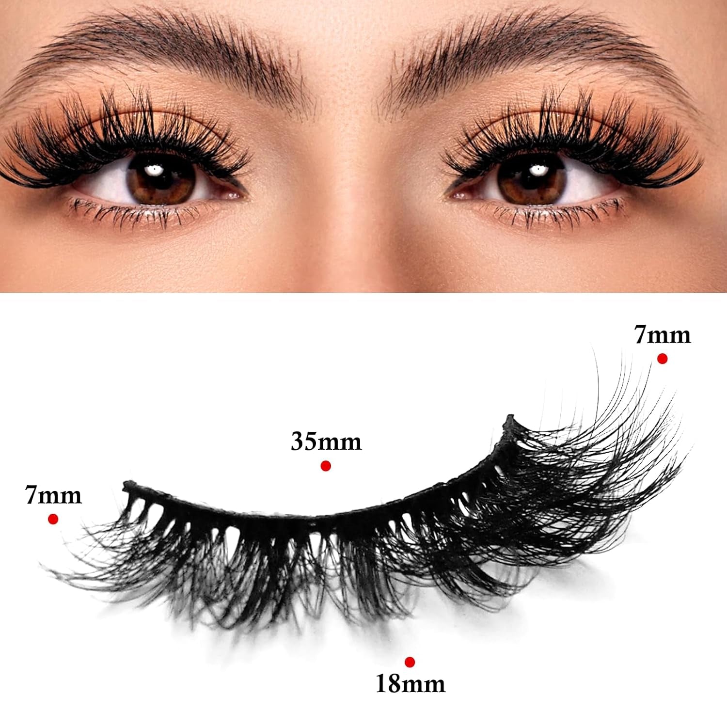 8D Curly False Eyelashes Faux Mink Lashes Full Wispy Fake Eyelash Extension Natural Look Lash Fluffy False Eye Lashes 5 Pairs Long Thick Volume Eyelashes Reusable Eye Lash