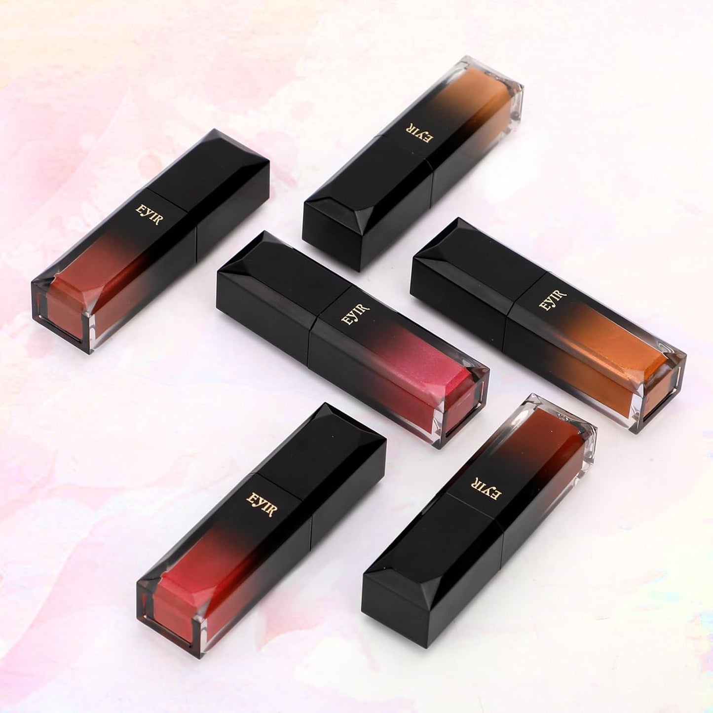 Glitter Lip Gloss - Shimmer Lip Gloss Matte, Long Lasting Lip Gloss, Diamond Liquid Lip Gloss for Women(5Ml, 01 Pink Rose)