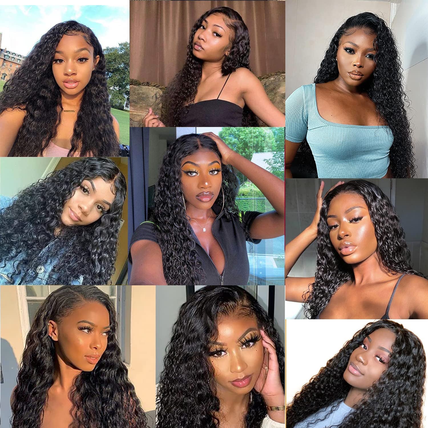 Transparent Lace Frontal Wigs Human Hair Pre Plucked Lace Front Wigs Water Wave Human Hair Wigs for Black Women 100% Unprocessed Virgin Brazilian Hair Water Curly Wave Wig Ear to Ear Frontal Wig