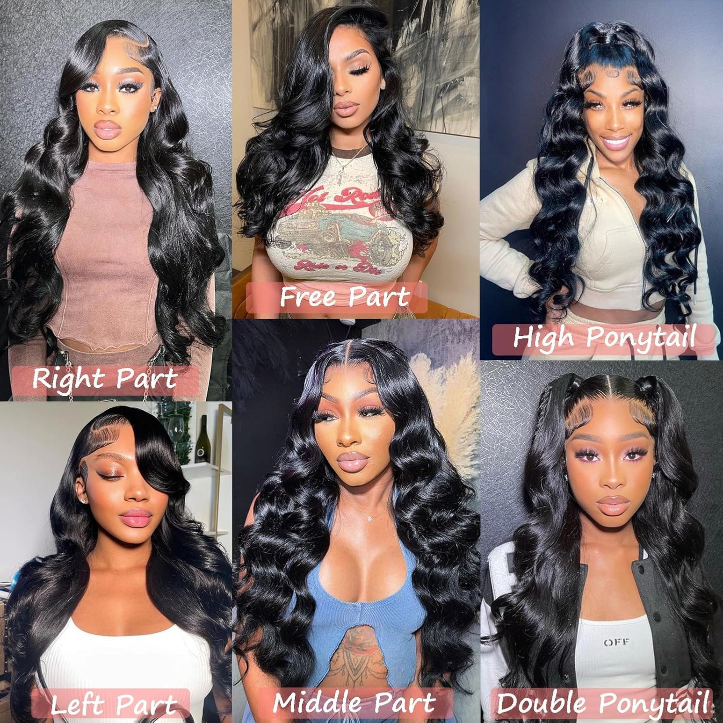 Body Wave 180% Density Human Hair Lace Front Wig - 13X4 HD Lace Frontal, Glueless, Pre-Plucked Natural Hairline, 20 Inch, Black for Women