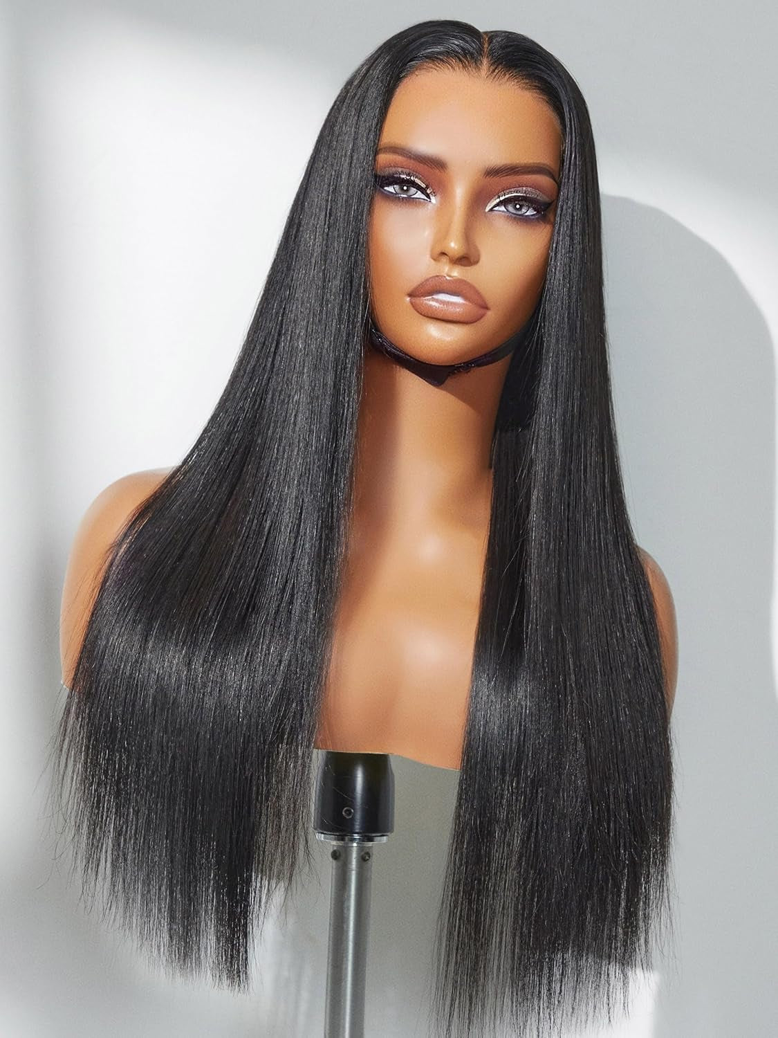 All-Day Comfort™ 5X5 Lace Front Wigs Straight Human Hair Glueless Wigs Pre Plucked Pre Cut Long Black Wig Lace Closure Wigs Frontal Wig Human Hair
