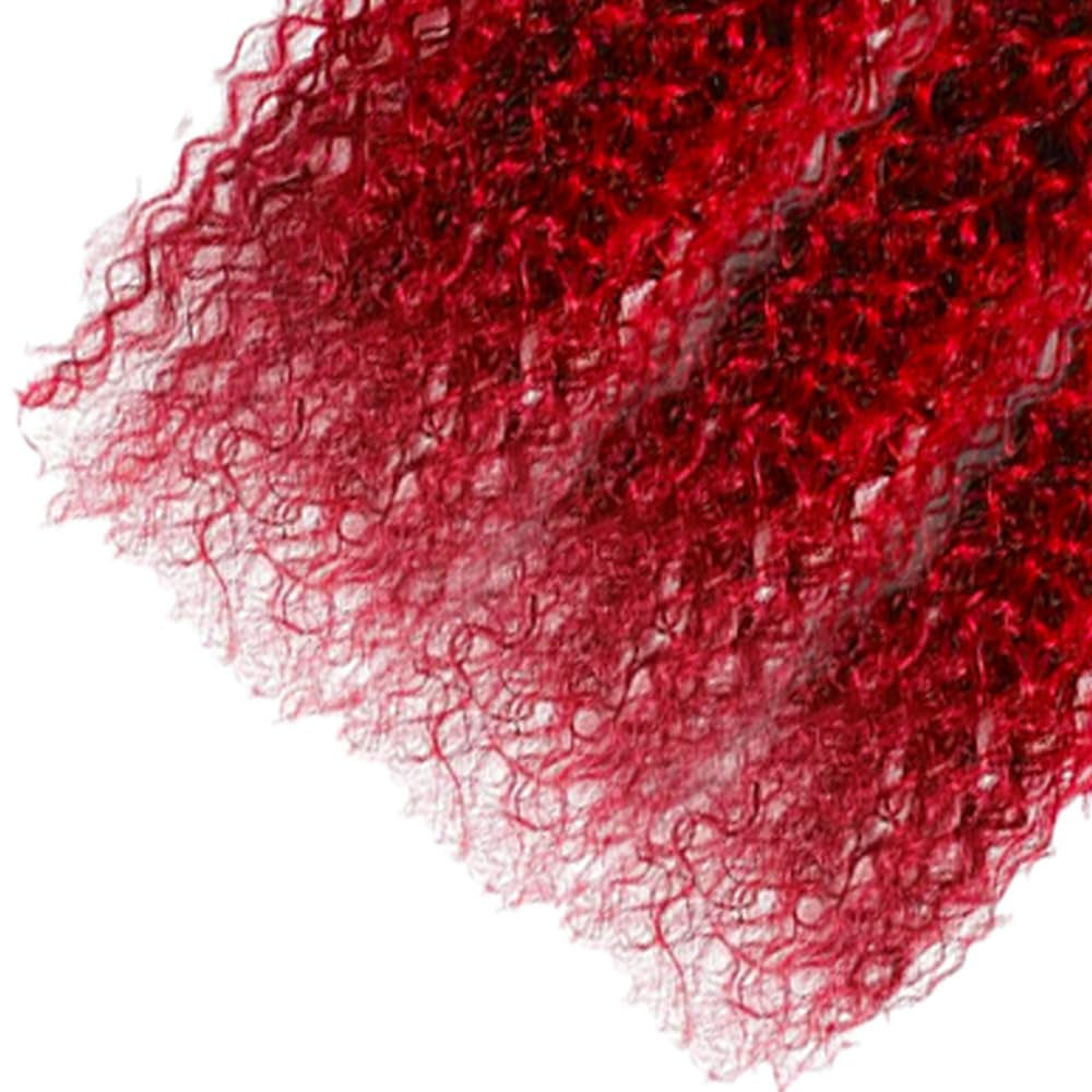 Red Human Hair Bundles Red Kinky Curly Bundles Mixed Length 3 Bundles 26 28 30 Inch Grade 8A Brazilian Virgin Human Hair Extensions Burgundy Kinky Curly Human Hair Bundles