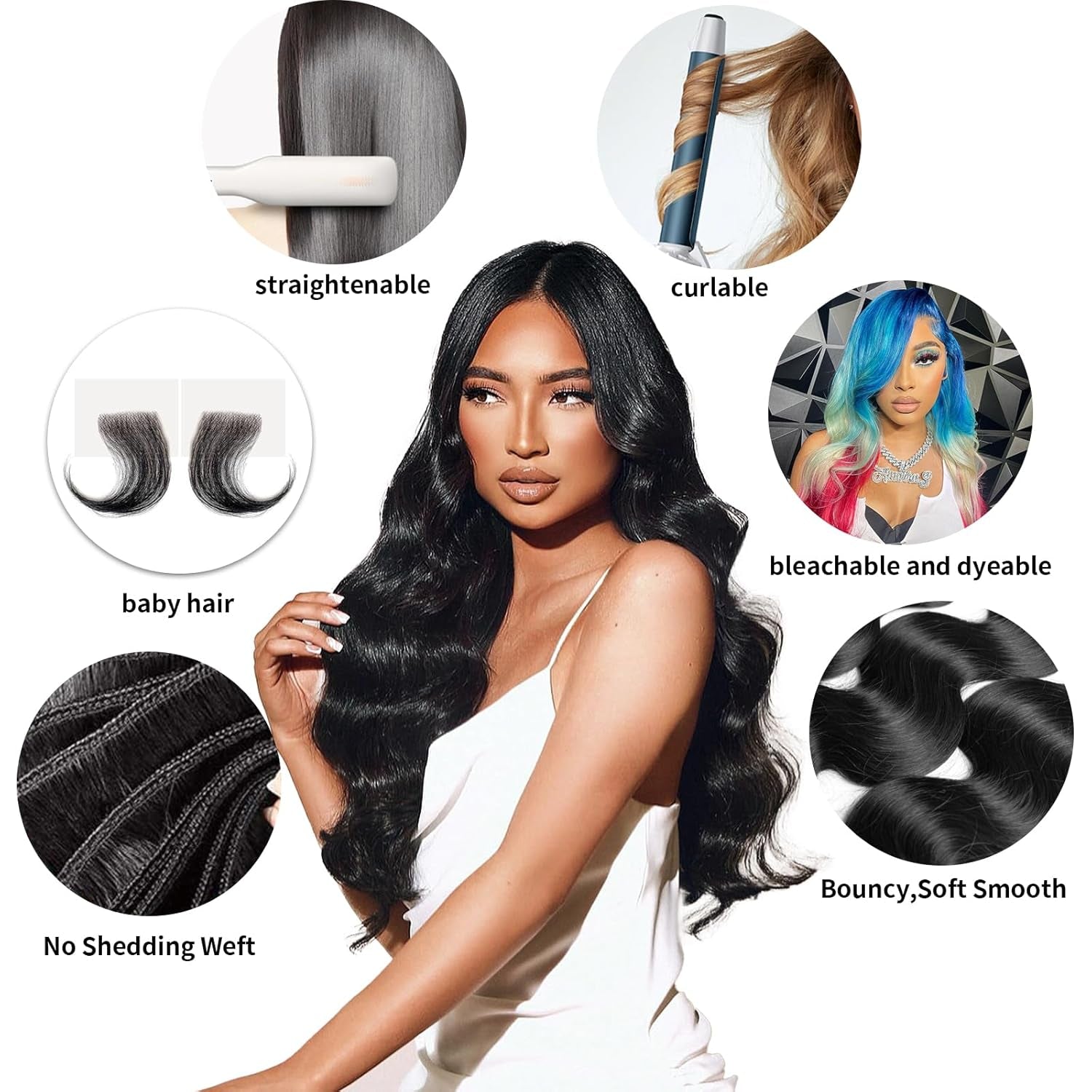 12A Body Wave Bundles Human Hair 20 Inch 1 Bundles 65G Body Wave Bundles 100% Unprocessed Brazilian Virgin Hair Hair Extensions Weave Human Hair Raw Bundles Natural Black