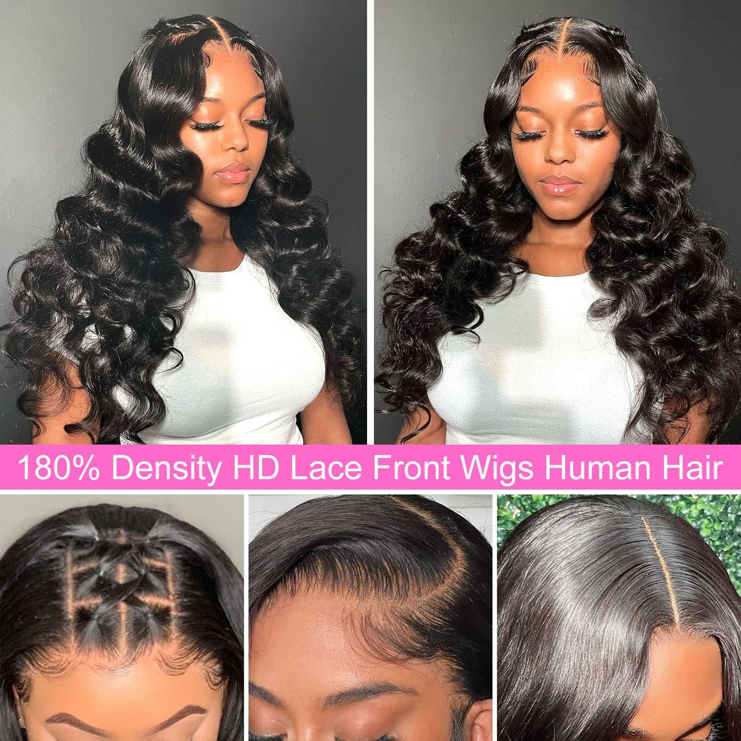 13X6 HD Body Wave Lace Front Wigs Human Hair 30Inch Pre Plucked Glueless Wigs Human Hair Pre Plucked with Baby Hair Brazilian Virgin Human Hair Lace Front Wigs