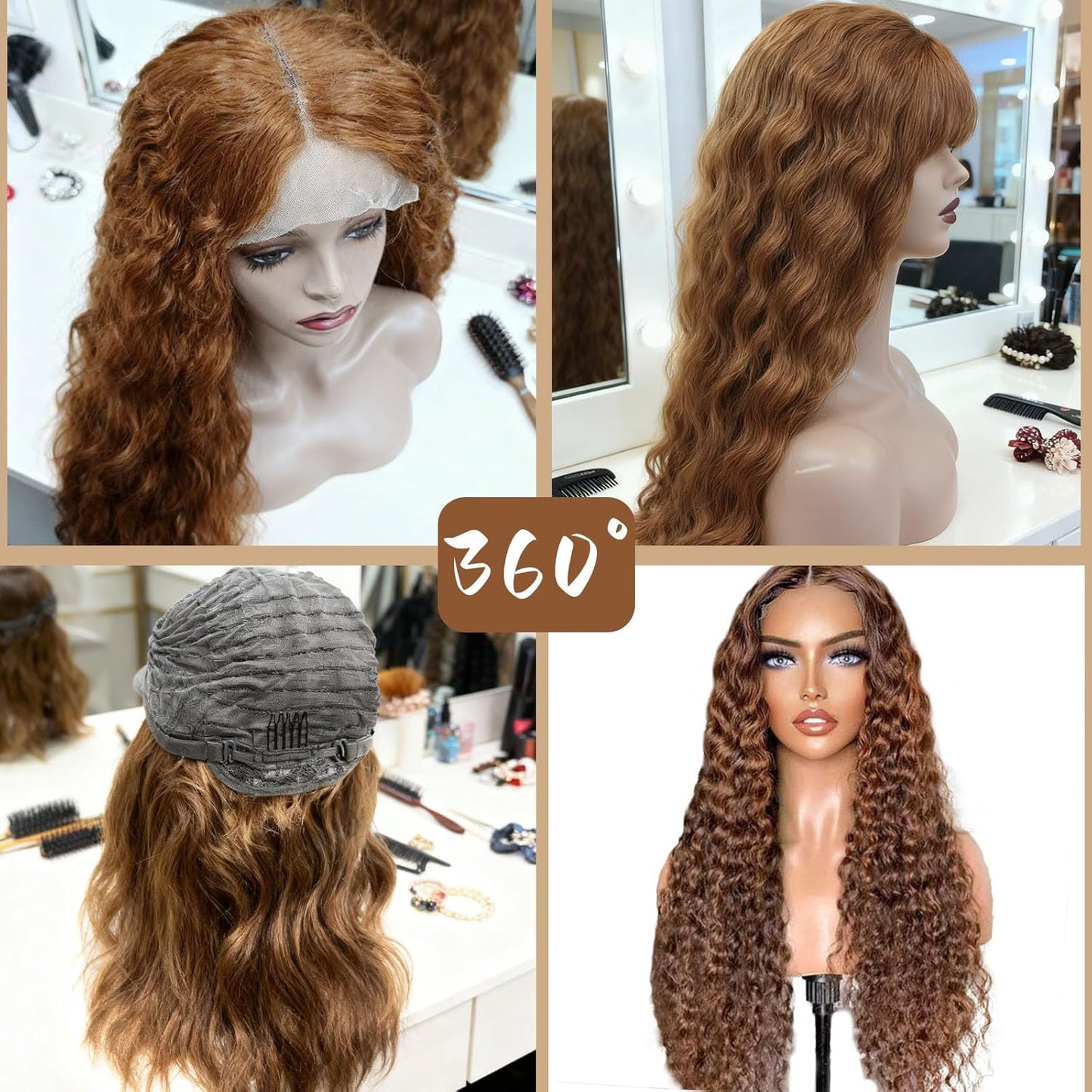 20 Inch Brown Wig Human Hair 5X5 Deep Wave Lace Front Wigs Human Hair Pre Plucked HD Transparent Lace Frontal Wigs for Black Women 30 Colored Wig