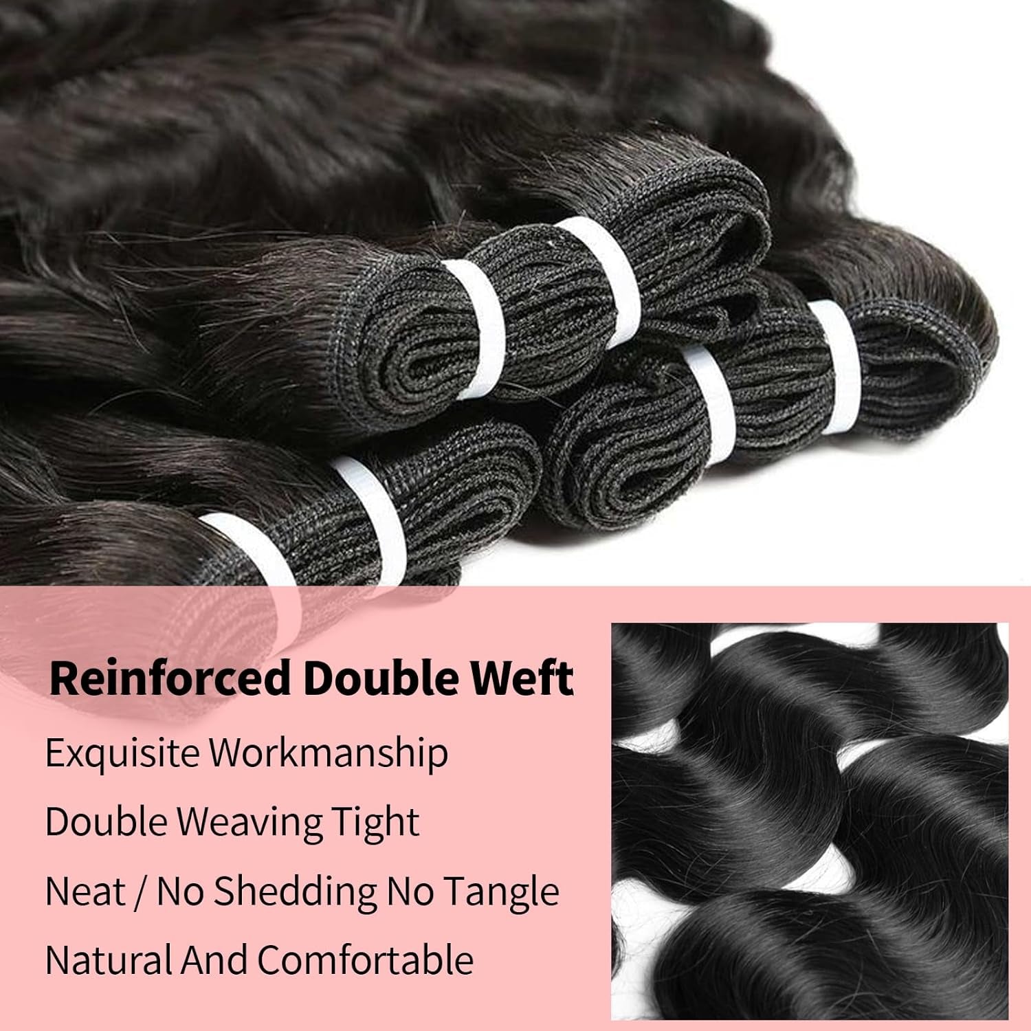 12A Body Wave Bundles Human Hair 20 Inch 1 Bundles 65G Body Wave Bundles 100% Unprocessed Brazilian Virgin Hair Hair Extensions Weave Human Hair Raw Bundles Natural Black