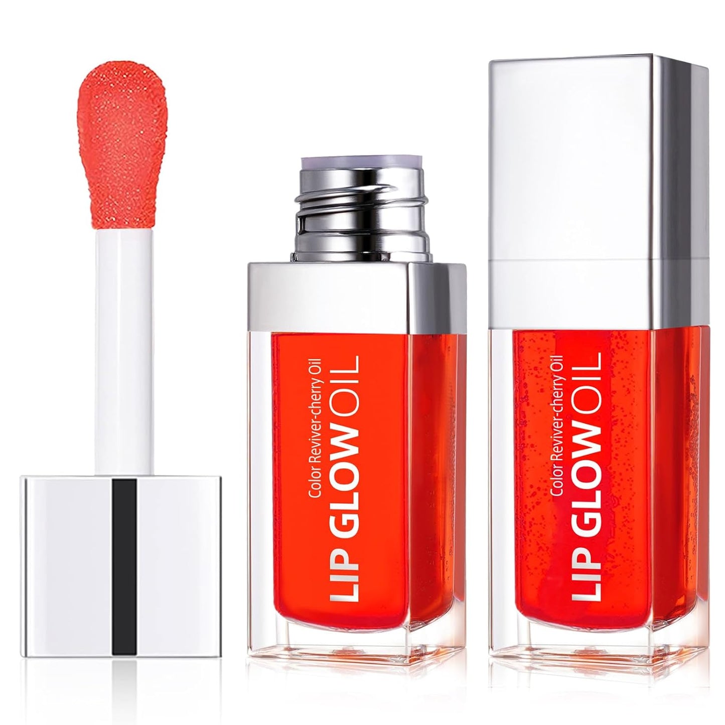 Lip Glow Oil-Moisturizing Lip Gloss -Hydrating Lip Glow Oil Long Lasting Waterproof Lip Tint Set Lip Stain (CHEERY)