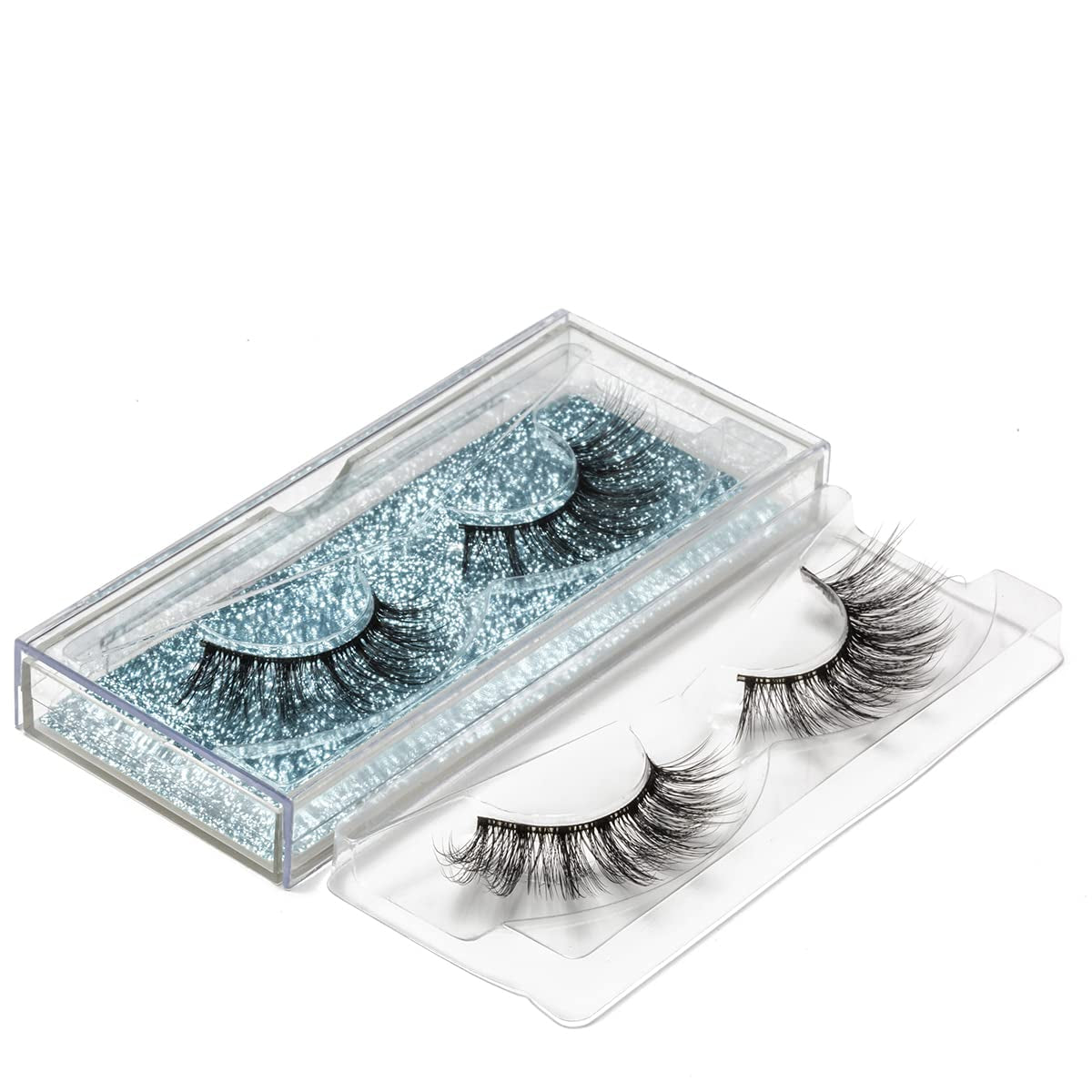 Lashes False Eyelashes - Eye Lashes Mink Lashes 5 Pairs 6D Lashes Pack Fluffy Lashes Fake Eye Lashes Natural Look Wispy Eyelashes Strip Lash Faux False Eyelashes Extensions Kit | 001-15Mm