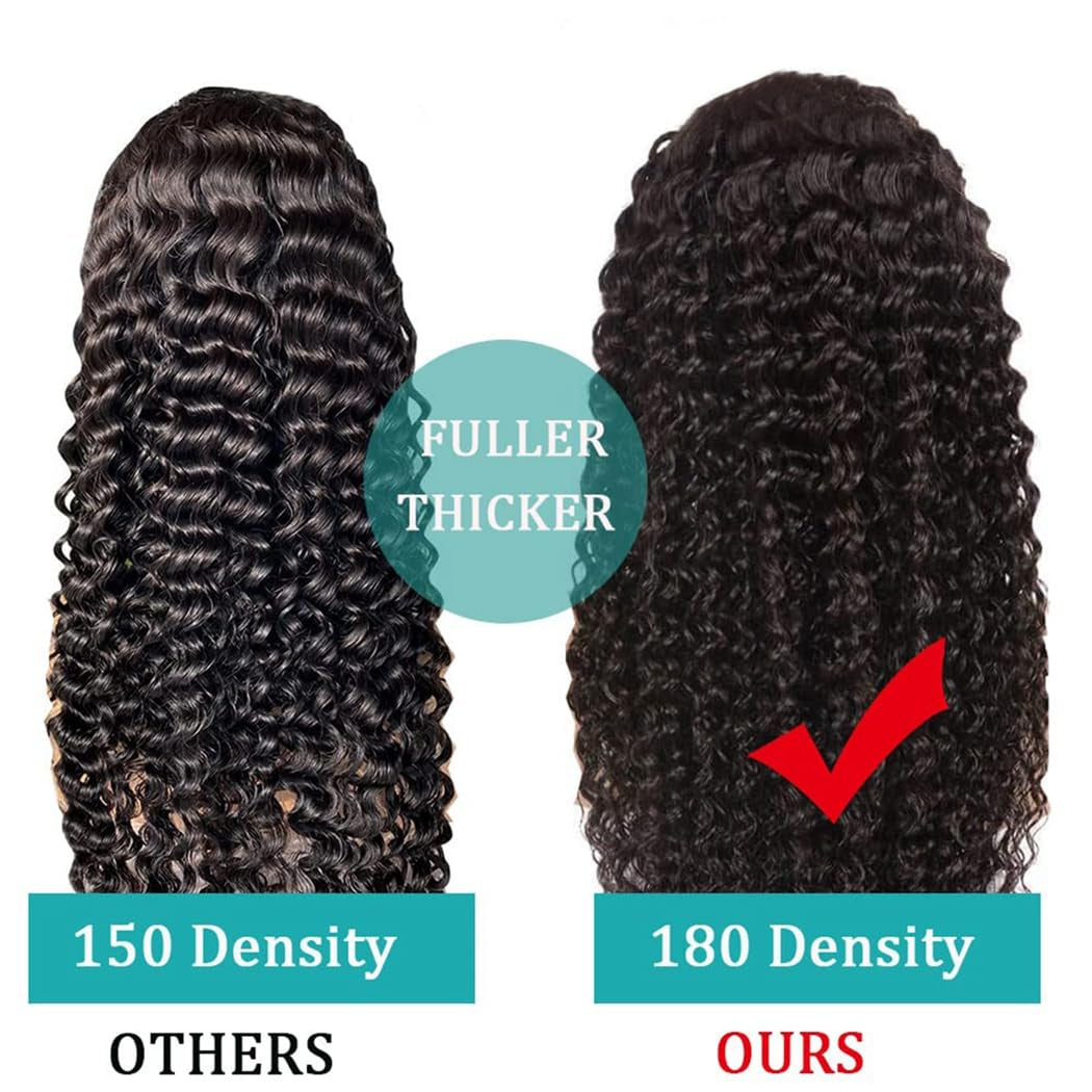 Water Wave 5X5 Lace Closure Glueless Wigs Human Hair 26 Inch Reddish Brown 180% Density Brazilian Hair Wet and Wavy HD Lace Closure Wigs Curly Lace Front Wigs Pre Plucked with Baby Hair