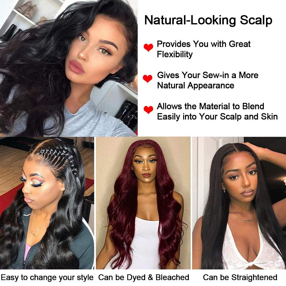 Body Wave Lace Front Wigs Human Hair for Black Women Brazilian Body Wave Human Hair Wigs Pre Plucked Hairline with Baby Hair Natural Color 150% Denisty 18 Inch