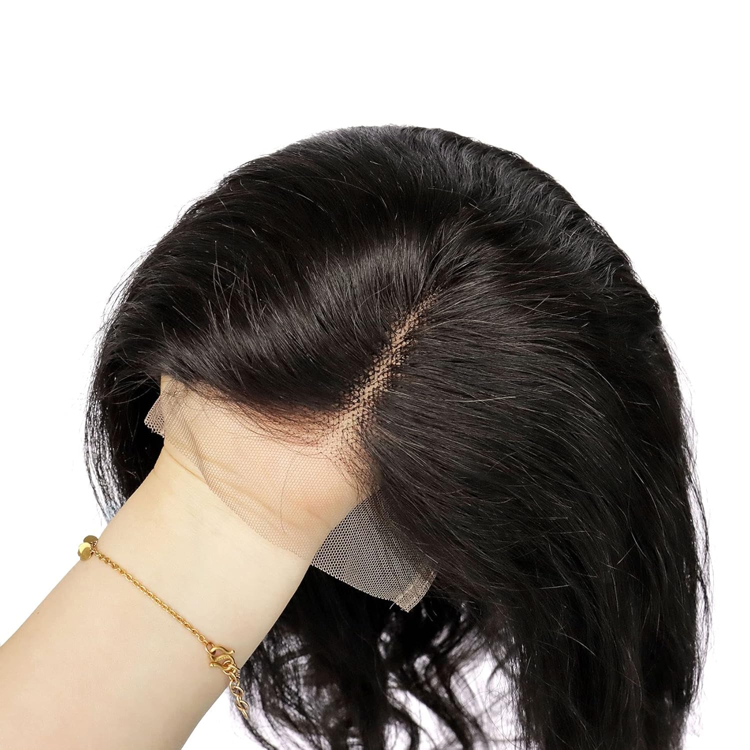 Body Wave Lace Front Wig Human Hair Wigs for Black Women Glueless 4X4 Lace Clouse Wig Brazilian Human Hair Wet and Wavy Wigs Pre Plucked with Baby Hair Natural Color 150% Density (22 Inch)