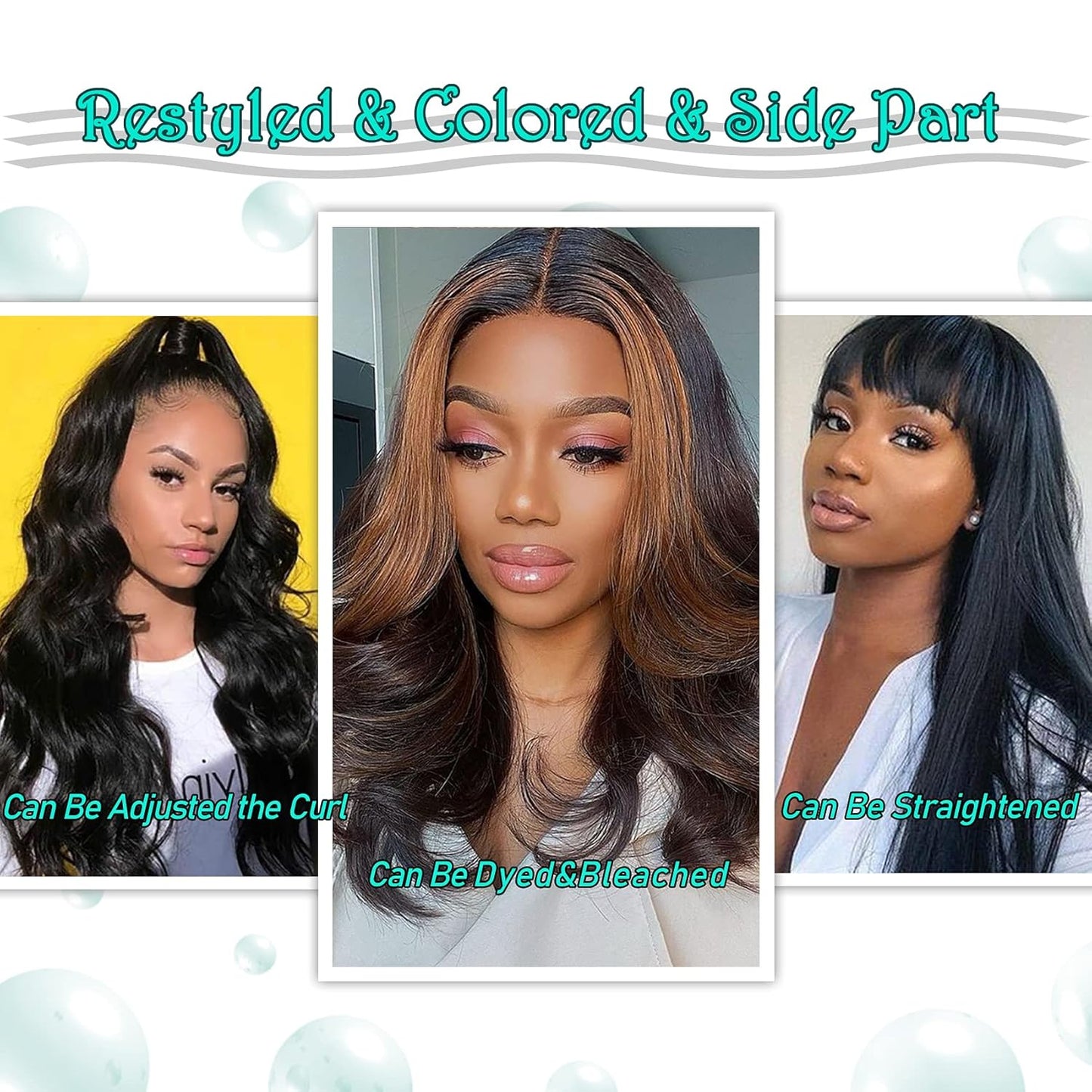 Body Wave Lace Front Wig Human Hair Wigs for Black Women Glueless 4X4 Lace Clouse Wig Brazilian Human Hair Wet and Wavy Wigs Pre Plucked with Baby Hair Natural Color 150% Density (22 Inch)