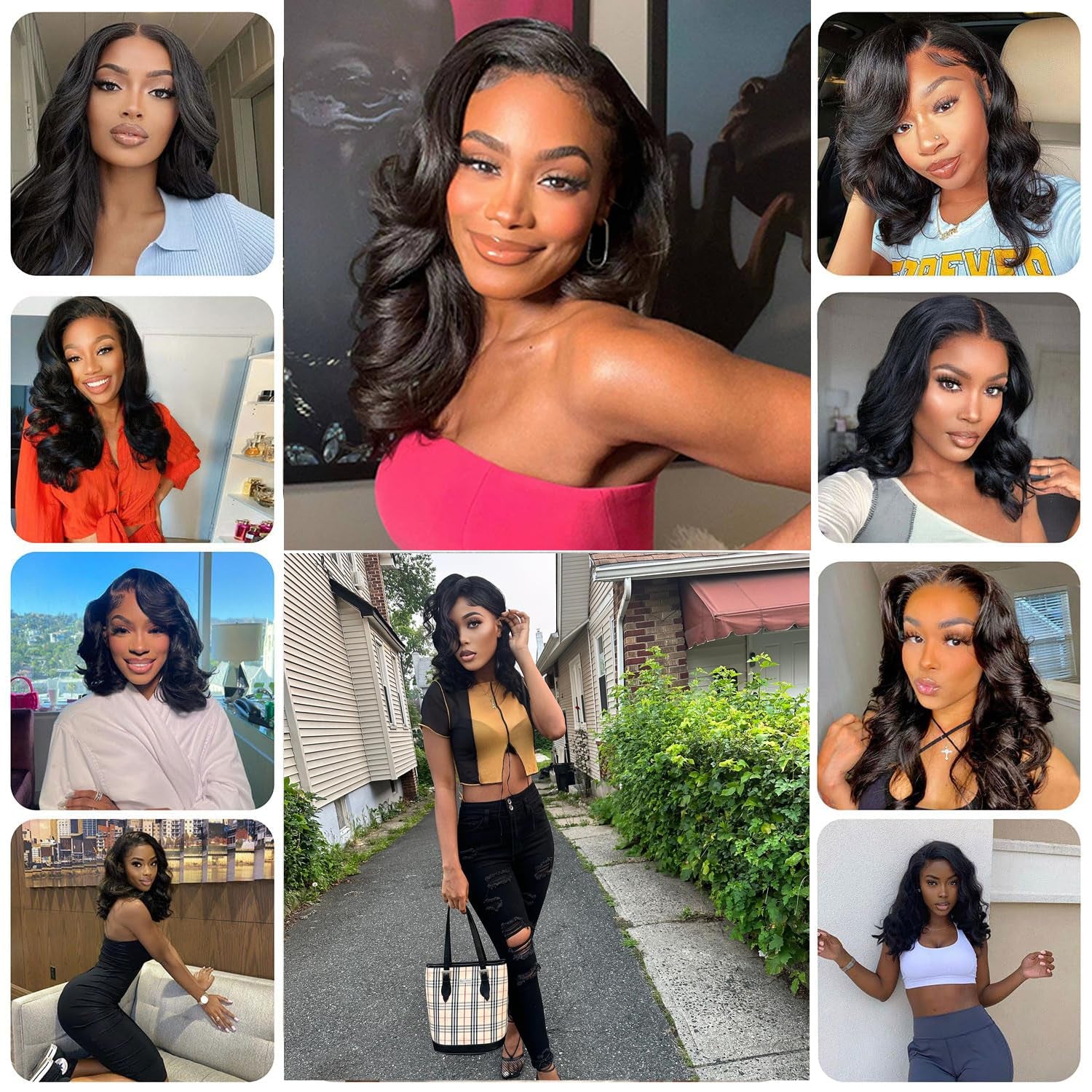 Wear and Go Glueless Wigs Human Hair Pre Plucked Pre Cut Bob Wig Human Hair with Elastic Band for Black Women Body Wave 4X4 Closure Human Hair 16 Inch