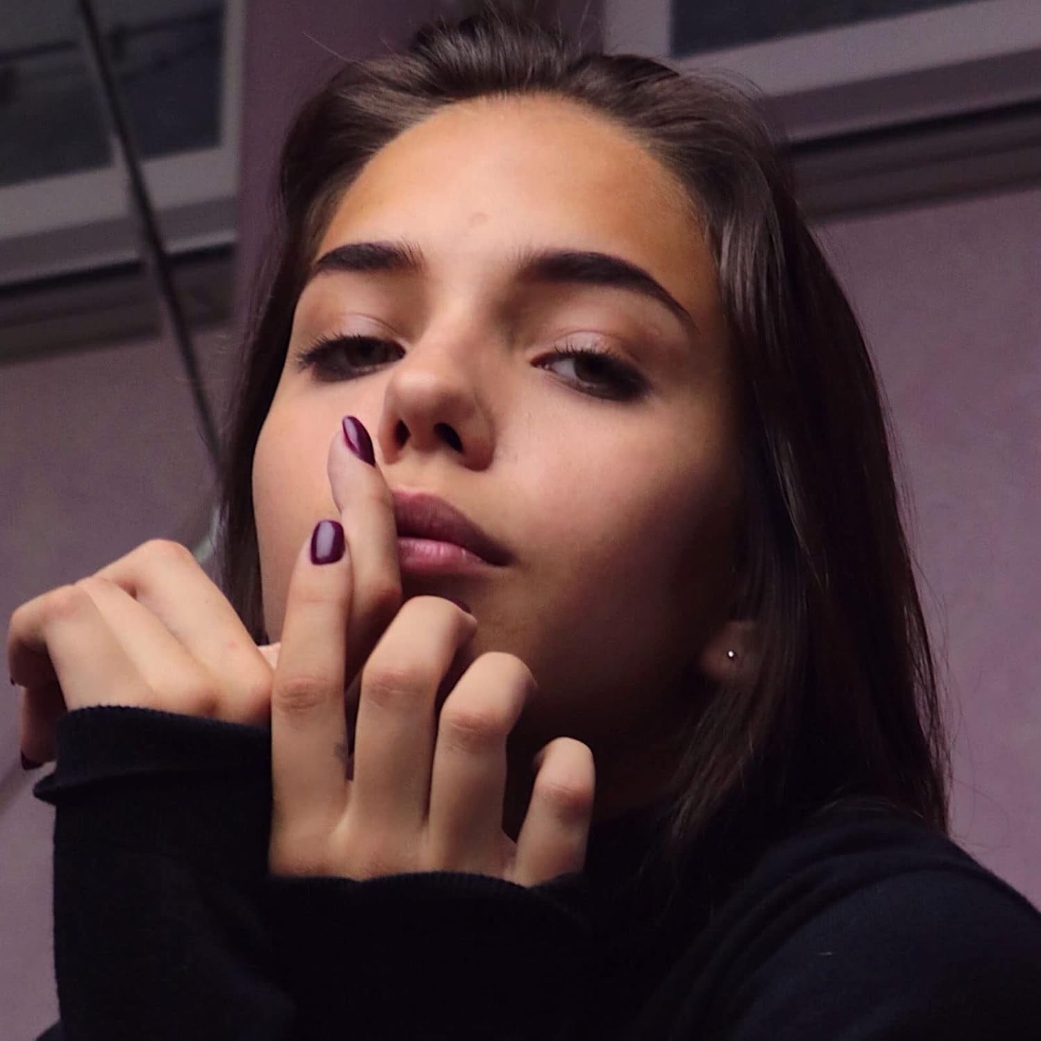 24 Pcs Long Press on Nails Square White French Fake Nails Glossy Press Ons False Nail Tips with Rhinestone Butterfly Nail Charms and 5D White Flowers Design Manicure Decorations for Women and Girls