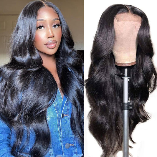 Lace Front Wigs Human Hair Body Wave 4X4 Lace Closure Wigs Human Hair Wigs for Black Women Human Hair Pre Plucked with Baby Hair Brazilian Body Wave 4X4 Lace Front Wigs Human Hair