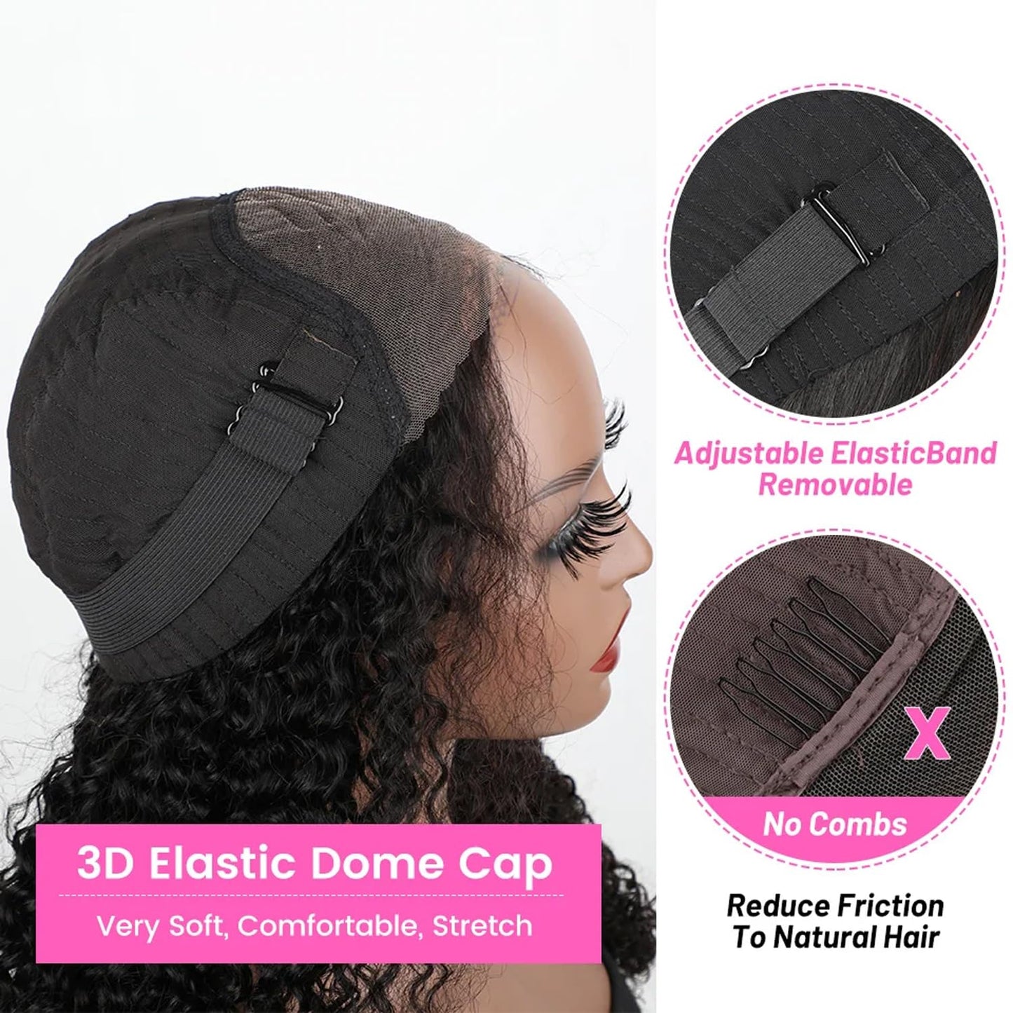 Wear and Go Glueless Wigs Human Hair Pre Plucked Pre Cut Water Wave Bob Wig Human Hair Wigs 180% Density 5X5 Hd Lace Closure Wigs Human Hair Curly Wig 12 Inch