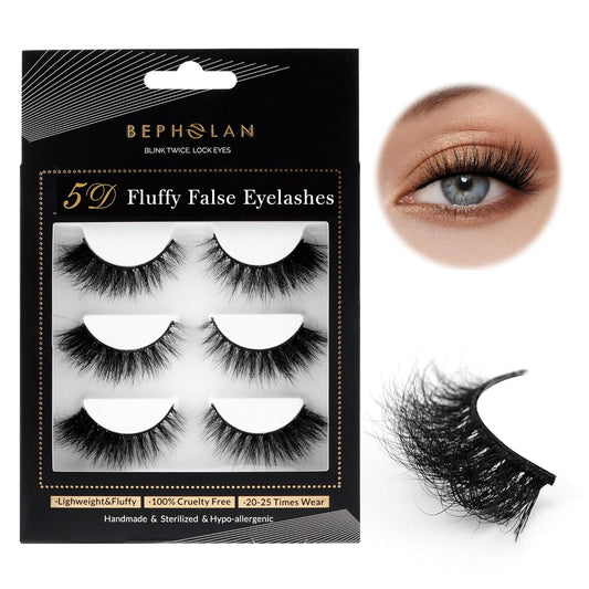 Fales Eyelashes Natural Look Mink Fake Eyelashes 3-Pack Soft Band Cat Eye Lashes Manga Eyelashes Fluffy,Xmz208