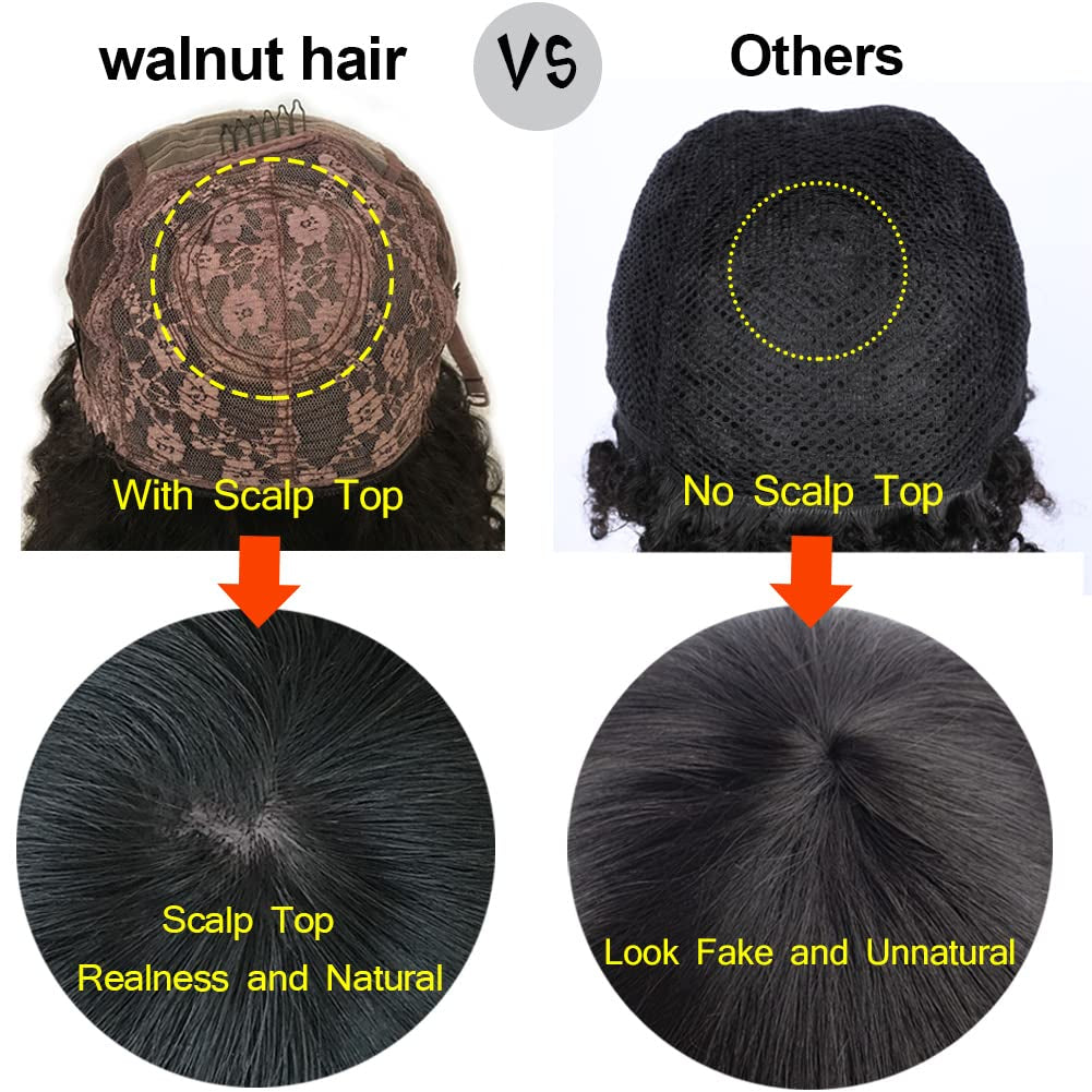 Body Wave Wigs with Bangs Human Hair Glueless Wavy Full Machine Made Scalp Top Wig None Lace Front Wigs for Black Women 180% Density Brazilian Virgin Hair Natural Color 22 Inch