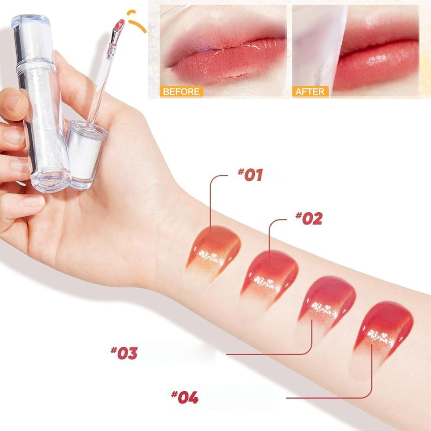 Ice Watery Lip Gloss, Ice Watery Lip Gloss, Ice Iron Icewatery Lipgloss, New Icewatery Lipgloss, Long Lasting Moisturizing Lip Oil Glosslip (05#Snowy Molten Gold)