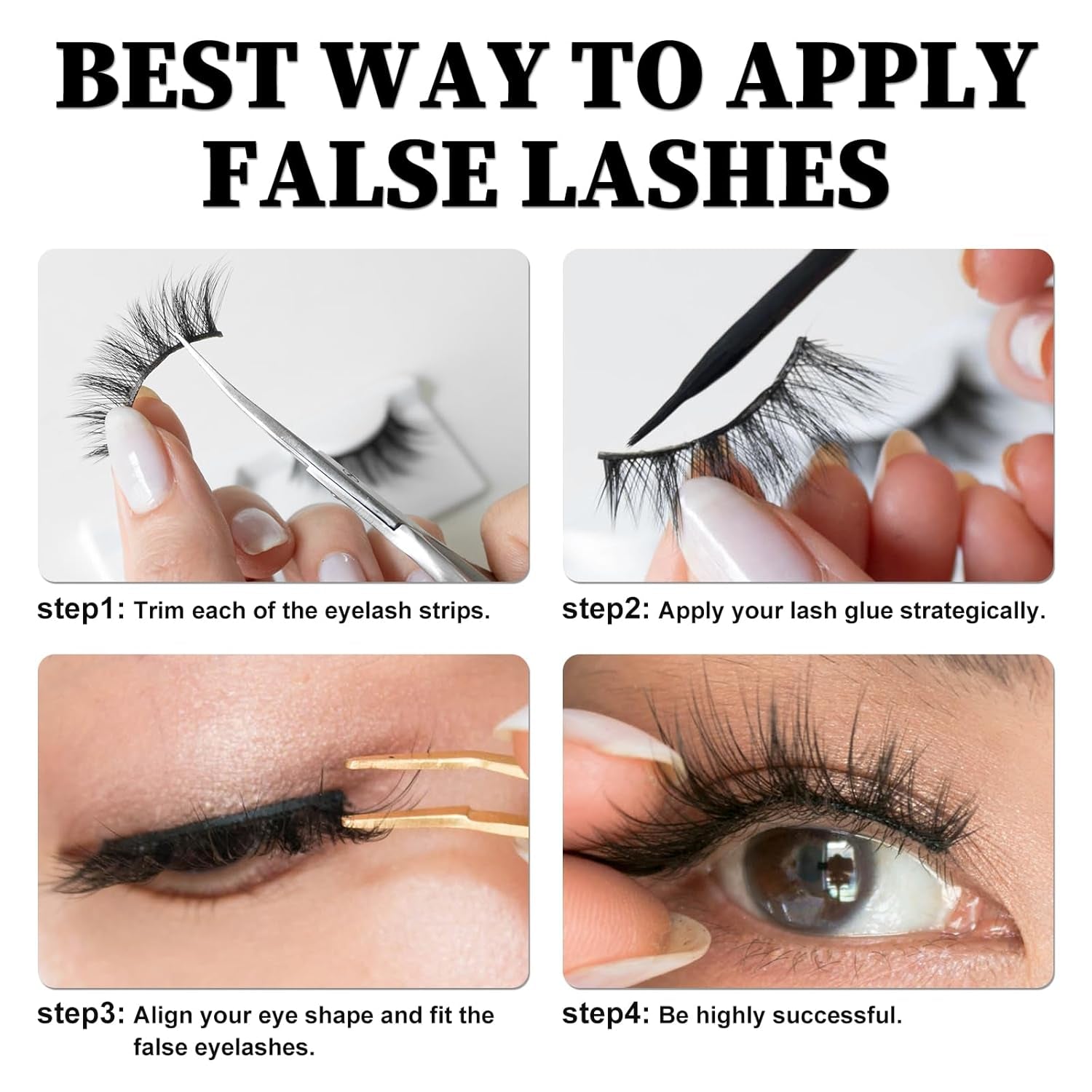 8D Curly False Eyelashes Faux Mink Lashes Full Wispy Fake Eyelash Extension Natural Look Lash Fluffy False Eye Lashes 5 Pairs Long Thick Volume Eyelashes Reusable Eye Lash