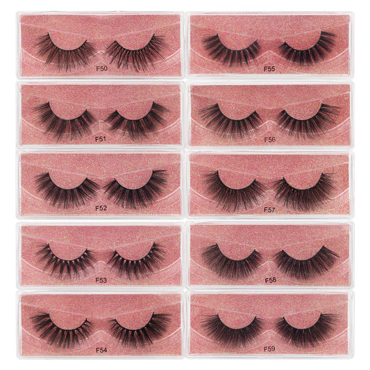 Wholesale Lashes 10/20/30/40/50 Pairs Artificial 3D Lashes Natural False Lashes Makeup Lashes (Mix 20Pair) (2)